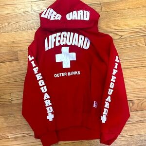 Outer Banks red life guard hoodie